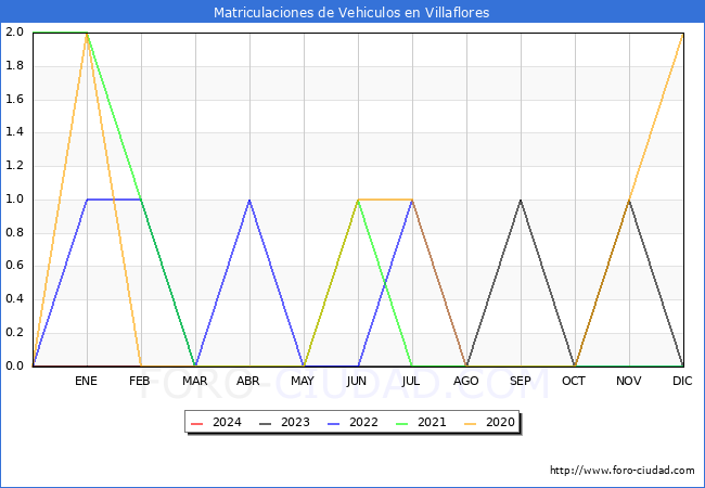 estadsticas de Vehiculos Matriculados en el Municipio de Villaflores hasta Febrero del 2024.