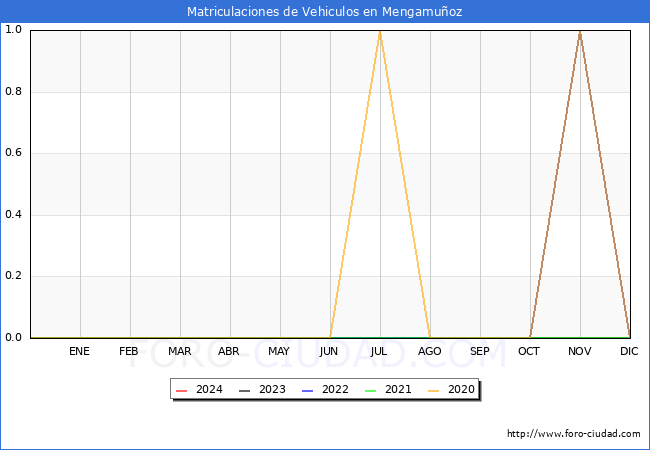estadsticas de Vehiculos Matriculados en el Municipio de Mengamuoz hasta Marzo del 2024.