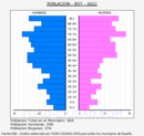 Bot - Pirámide de población grupos quinquenales - Censo 2022