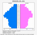 Ibi - Pirámide de población grupos quinquenales - Censo 2022