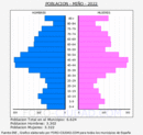 Miño - Pirámide de población grupos quinquenales - Censo 2022