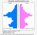 Alegría-Dulantzi - Pirámide de población grupos quinquenales - Censo 2022
