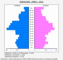 Sineu - Pirámide de población grupos quinquenales - Censo 2022