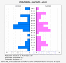 Capolat - Pirámide de población grupos quinquenales - Censo 2022