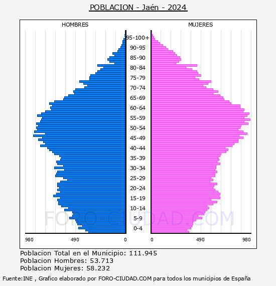 Jan - Pirmide de poblacin por aos- Censo 2024